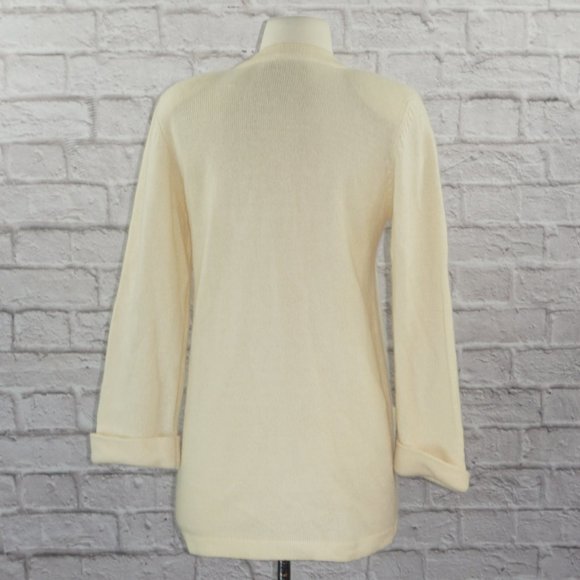 Vintage 80s Lambswool Angora Cardigan Sweater - Picture 2 of 7